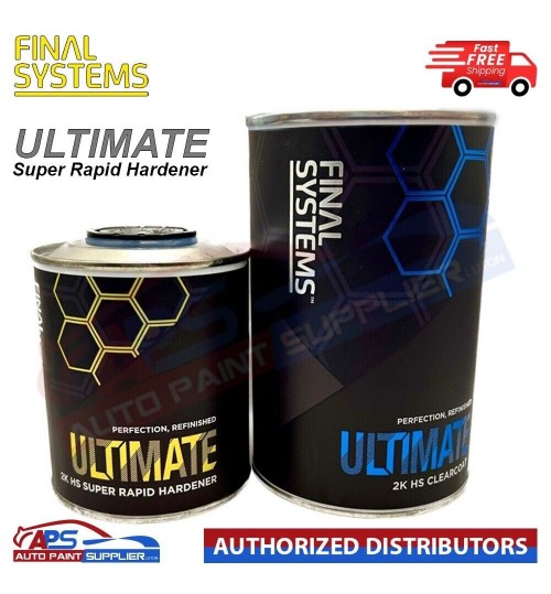 FINAL SYSTEMS ULTIMATE 2K HS CLEARCOAT LACQUER + SUPER RAPID HARDENER 1.5LTR KIT